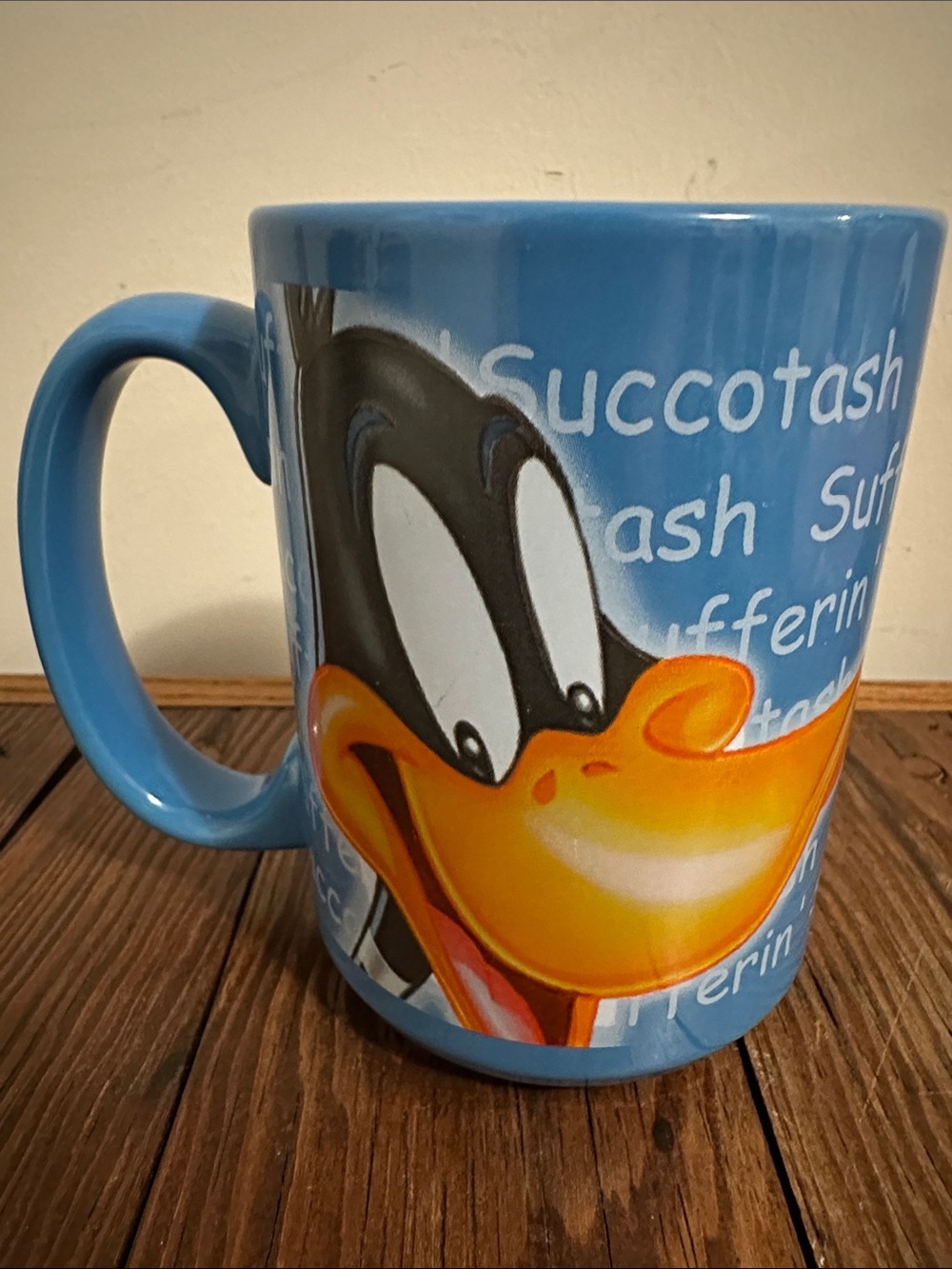 Daffy Duck Blue Ceramic Mug - Cartoon Character Design